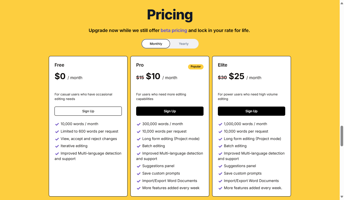 How Much Does editGPT Cost?