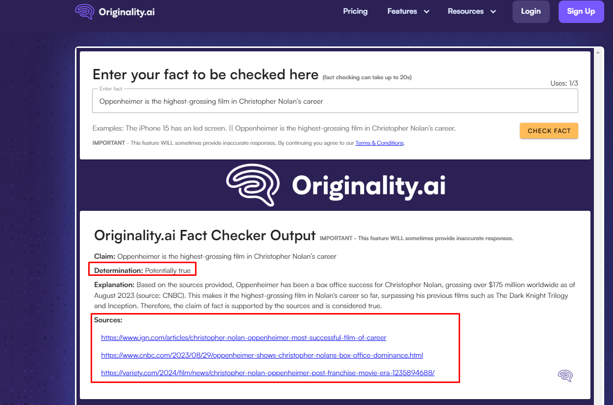 Fact-Checker Of Originality