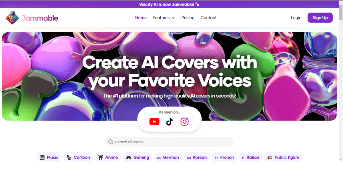 Jammable - #1 High-quality AI Voice For Song Covers
