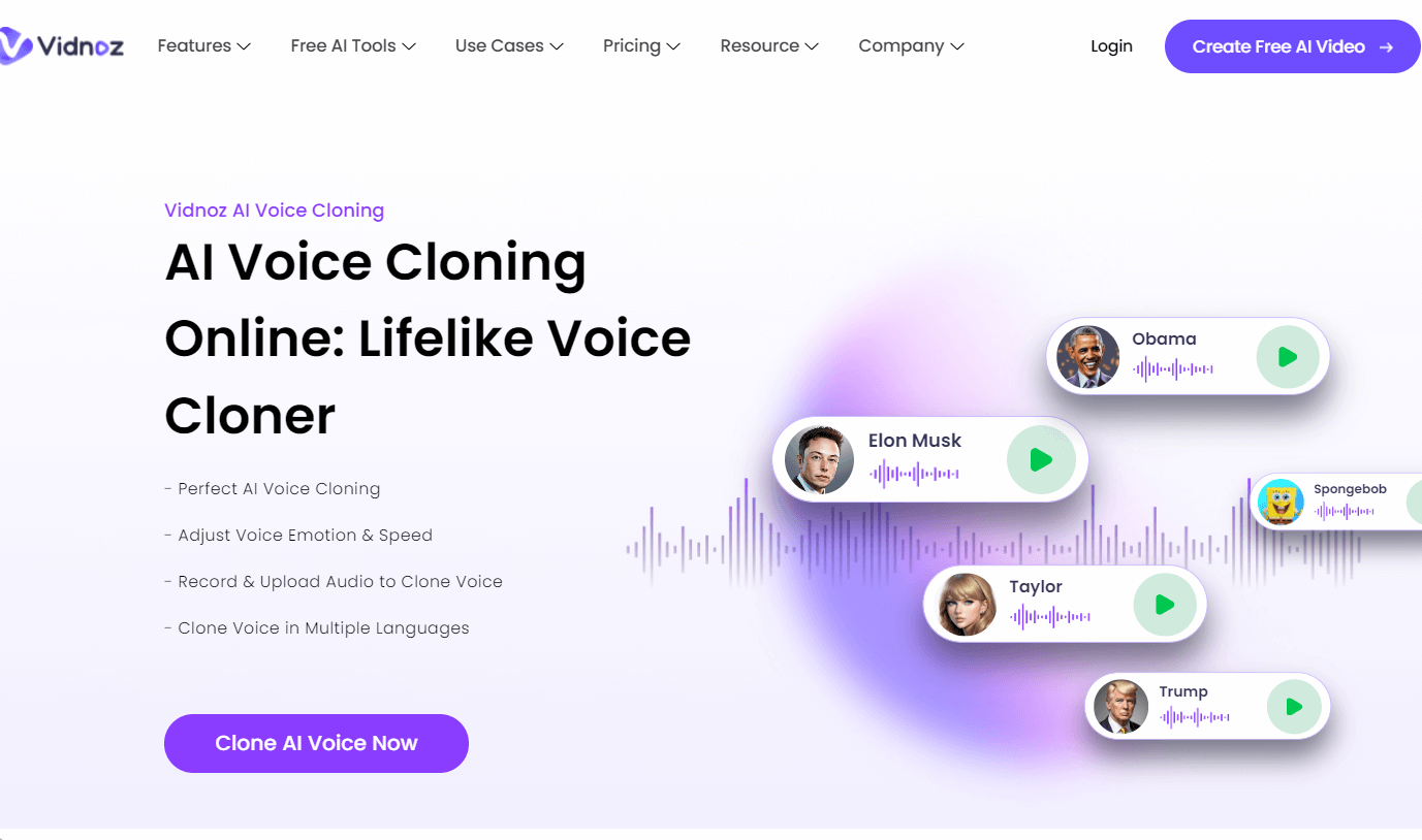 Vidnoz AI Cloning