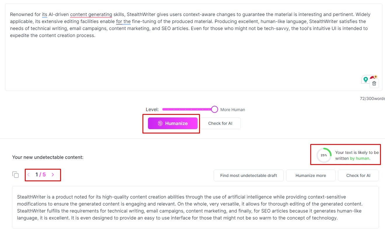 StealthWriter Humanize AI Content