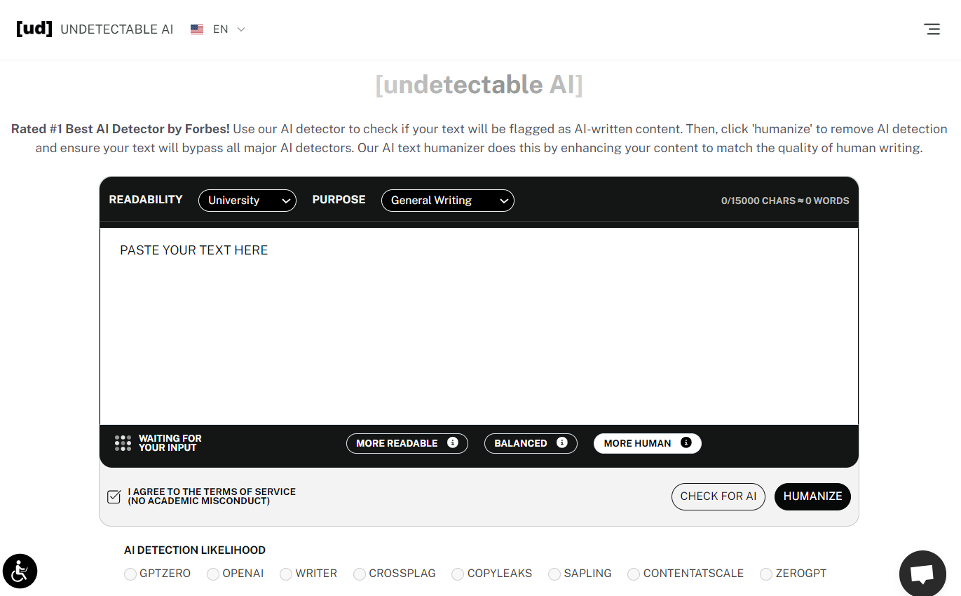 The Interface Of Undetectable AI